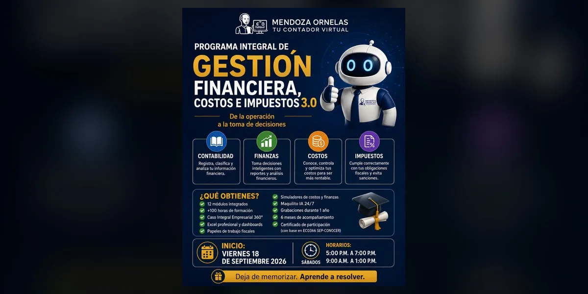 PROGRAMA INTEGRAL DE GESTIÓN FINANCIERA, COSTOS E IMPUESTOS 3.0